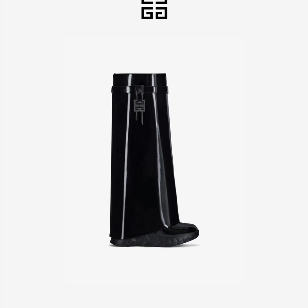 Givenchy Patent Shark Biker Boots -NWT